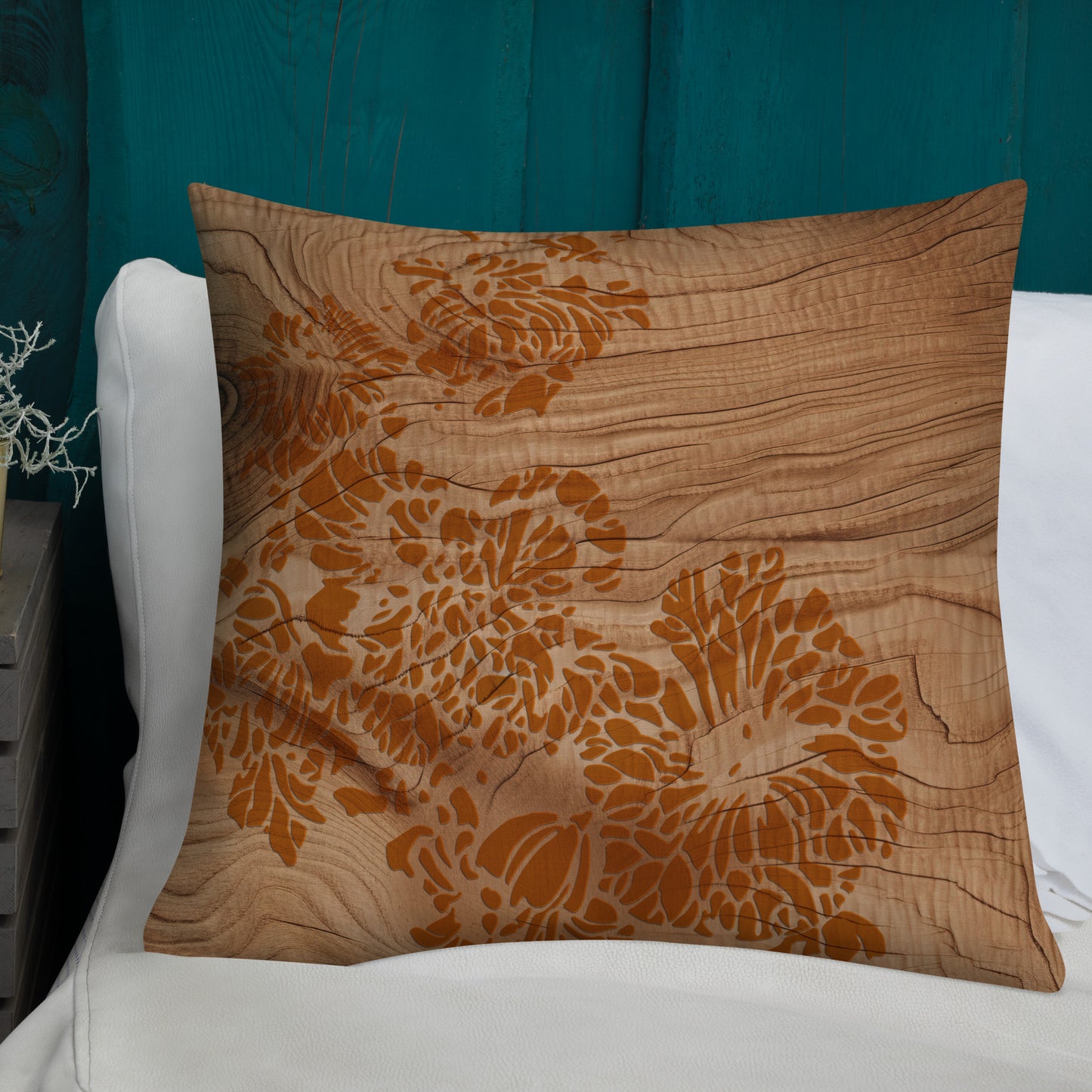 soft wood pillow - 20"x20"